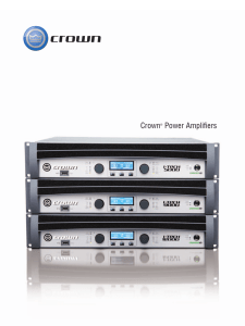 Crown Amplifiers Catalog - Langley Sound and Light