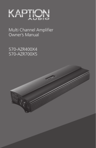Multi Channel Amplifier Owner`s Manual 570