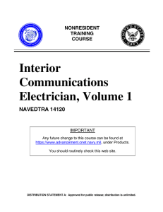 NAVEDTRA 14120 Interior Communications