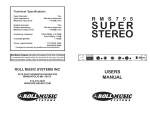 View Super Stereo Product Manual