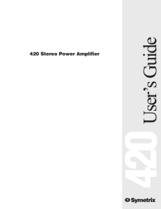 420 Stereo Power Amplifier