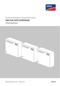 SMA Fuel Save Controller - SMA Solar Technology AG