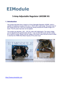 5-Amp Adjustable Regulator LM338K Kit