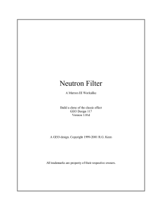 Neutron Filter