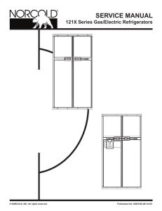 Norcold 1210 Series Service manual