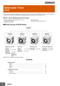 Solid-state Timer - OMRON Industrial Automation