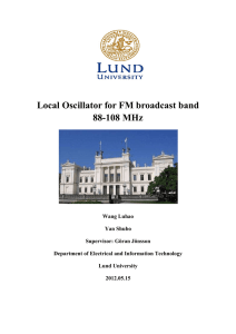 Local Oscillator for FM broadcast band 88-108 MHz