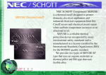 SEFUSE Thermal Cutoff NEC SCHOTT Components` SEFUSE is a