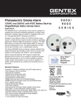 Photoelectric Smoke Alarm 9000/ 9003 SERIES