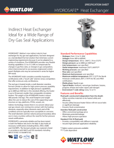 HYDROSAFE Heat Exchanger