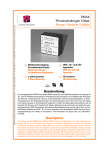 Beschreibung Description PMA5 Primärschaltregler 5 Watt Primary