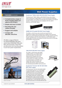 Technical Data: BUC Power Supplies