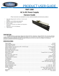 RMF-‐1048 AC to DC Power Supply Owners Guide