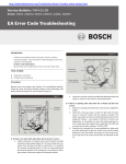 Bosch EA error code troubleshooting