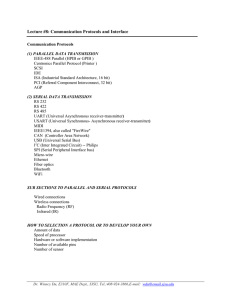 Lecture #8: Communication Protocols and Interface
