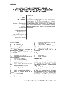 solar software applied to design a photovoltaic system to