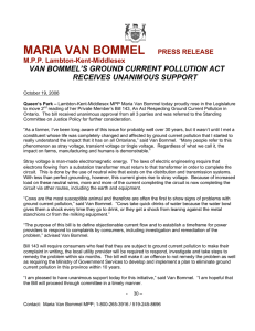 MARIA VAN BOMMEL PRESS RELEASE
