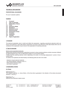 Info solenoids TECHNICAL EXPLANATION PROPORTIONAL