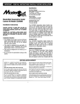 Manual for MasterStat (Evaporative Cooler Thermostat)
