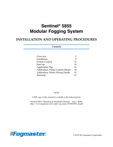 Sentinel® 5855 Modular Fogging System