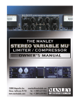 Stereo Variable Mu® Limiter Compressor