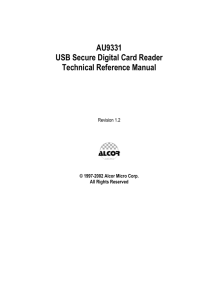 AU9331 USB Secure Digital Card Reader Technical
