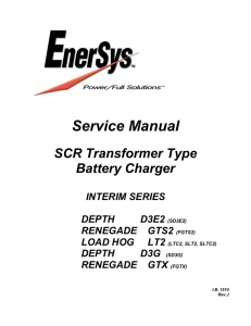 Service Manual, I.B. 1510 - Industrial Batteries and Chargers