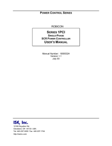 Halmar Robicon 1PCI Series Manual (1 Phase)