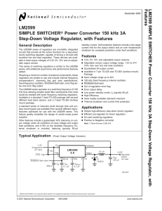 LM2599 SIMPLE SWITCHER Power Converter 150 kHz 3A Step