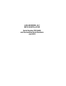 ludlum model 44-2 - Ludlum Measurements, Inc.