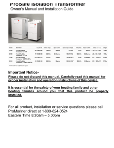 ProSafe Isolation Transformer - Marlow