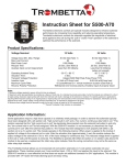 Instruction Sheet for S500-A70