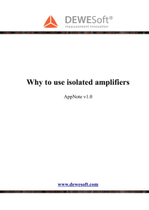 Why to use isolated amplifiers