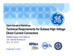 Technical Requirements for Subsea High Voltage Direct