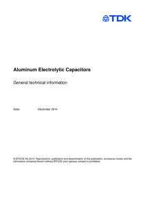 Aluminum Electrolytic Capacitors - General technical