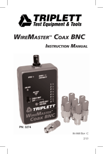 wiremaster™ coax bnc - Triplett Test Equipment