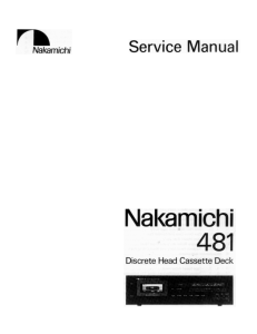 481 Service manual
