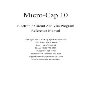 Micro-Cap 10 - Spectrum Software