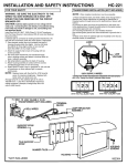 INSTALLATION AND SAFETY INSTRUCTIONS HC-221