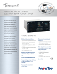 TEMESCAL MODEL CV-6SLX ELECTRON BEAM POWER SUPPLY