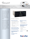 TEMESCAL MODEL CV-12SLX ELECTRON BEAM POWER SUPPLY
