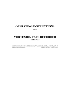 Vortexion WVA instructions early