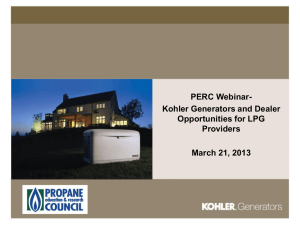PERC Webinar- Kohler Generators and Dealer Opportunities for