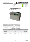 Vehicle DC/DC UPS VUPS 75 Watt Series