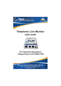 Telephone Line Monitor User Guide