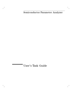 HP 4155A/4156A Semiconductor Parameter Analyzer User`s Task