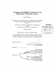 Analog and Digital Control of an Electronic Throttle