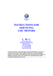 Instructions for servicing LMC motors