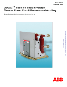 ADVAC Model 03 Medium Voltage Vacuum Power Circuit