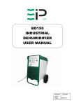 bd150 industrial dehumidifier user manual